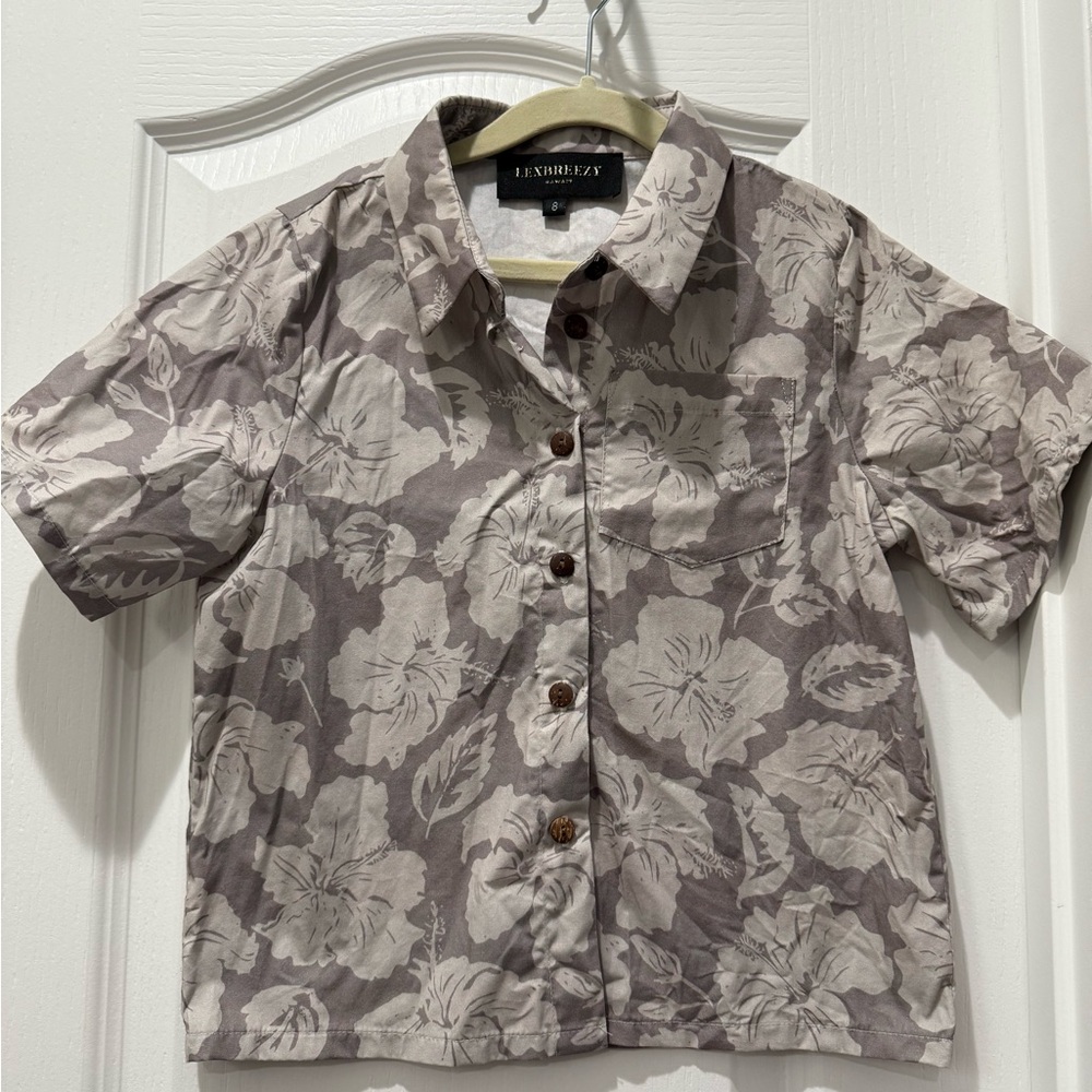 Lexbreezy Hawaii Boys Aloha Shirt Medium sz 8